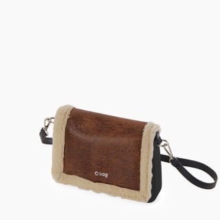 O bag glam Чорна, ремінець