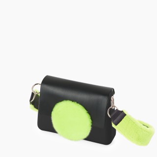 O bag glam Чорна, ремінець