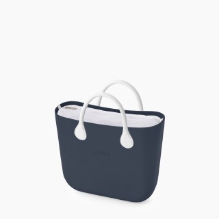O bag Mini Темно-синя з короткими ручками