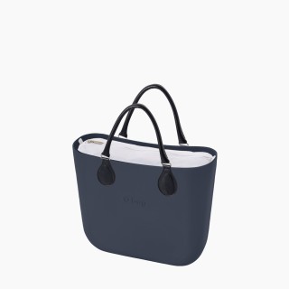 O bag Mini Темно-синя з короткими ручками tubular