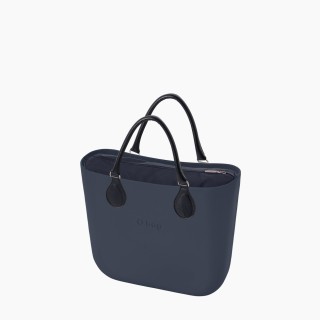 O bag Mini Темно-синя з короткими ручками tubular