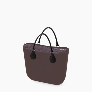 O bag Mini Шоколад клітинка фланель