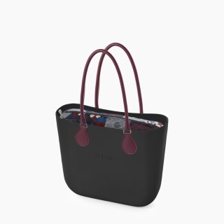 O bag Mini Чорна вельвет геометрія