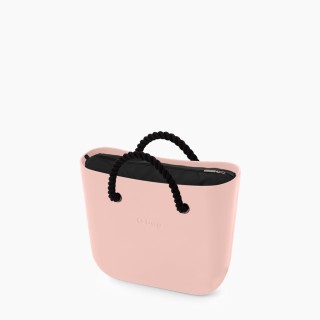 O bag Mini Рожевий дим з короткими ручками-канатами
