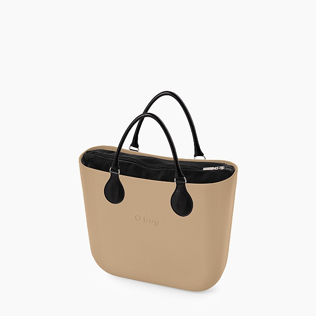 Жіноча сумка O bag mini | корпус пісок, підкладка текстиль, короткі ручки tubular OBAGB002EVS00078-OBAGS002TES01055-HLESMD00ECS46055