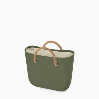 O bag Mini Мілітарі з короткими ручками-канатами