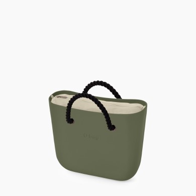 O bag Mini Мілітарі з короткими ручками-канатами