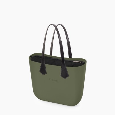 O bag Mini Мілітарі з довгими плоскими ручками