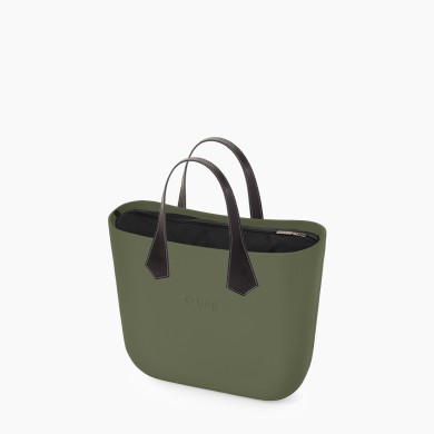 O bag Mini Мілітарі з короткими плоскими ручками