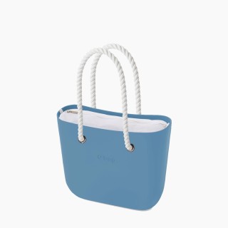 O bag Mini Синя з довгими ручками-канатами