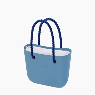 O bag Mini Синя з довгими ручками-канатами