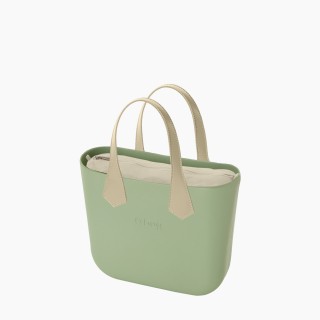 O bag Mini Матча з короткими плоскими ручками