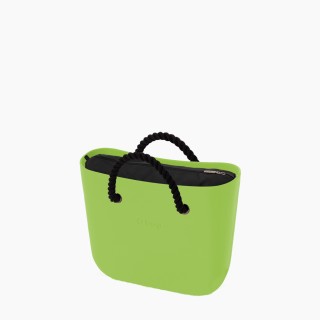 O bag Mini Зелена з короткими ручками-канатами