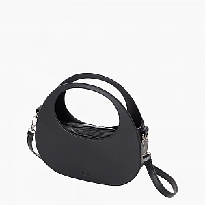 Жіноча сумка O bag Oblo | корпус чорний, підкладка металік, ремінець