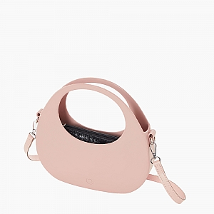 Жіноча сумка O bag Oblo | корпус рожевий дим, підкладка металік, ремінець