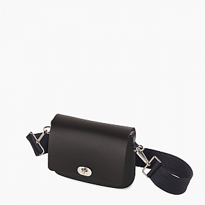 Жіноча сумка O pocket | корпус чорний, фліп XL extralight, ремінець