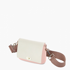 Жіноча сумка O pocket | корпус рожевий дим, фліп ева, ремінець