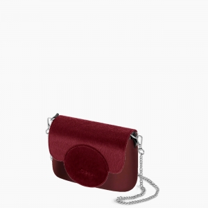 Жіноча сумка O pocket | корпус чорний, фліп з текстурою поніскін, ремінець