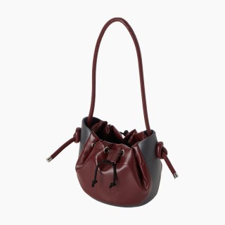 Жіноча сумка O bag Bass наппа Графіт, бордо