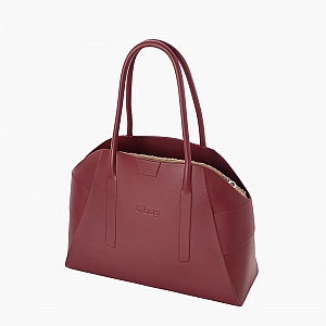 Жіноча сумка O bag Unique | корпус бордо, підкладка кучерява вовна