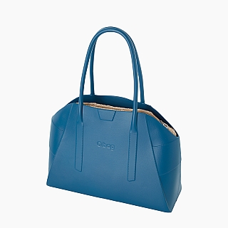 Жіноча сумка O bag Unique | корпус блакитна лагуна, підкладка кучерява вовна
