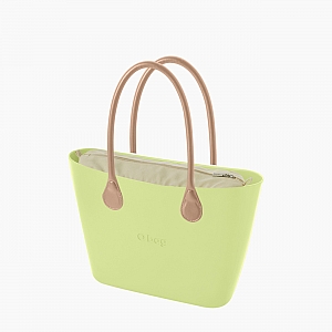 Жіноча сумка O bag urban | корпус світло-зелений, підкладка текстиль, довгі ручки