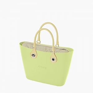 Жіноча сумка O bag urban | корпус світло-зелений, підкладка текстиль, короткі ручки tubular з кільцем