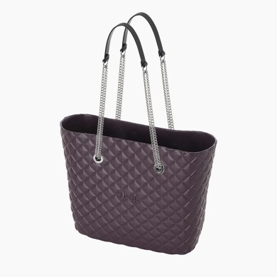 O bag urban midi Бургунді з довгими ручками-ланцюжками