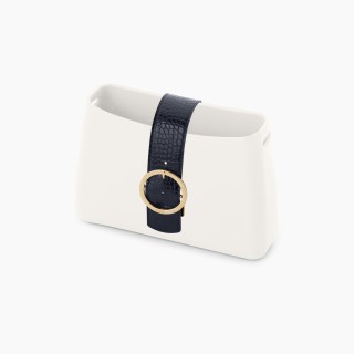 Стрічка O bag glam з орнаментом "крокодил" Темно-синій