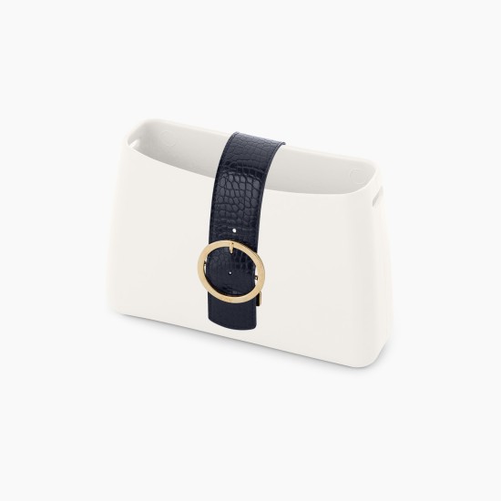 Стрічка O bag glam з орнаментом "крокодил" Темно-синій
