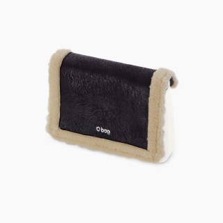 Фліп O bag glam з текстурою мутон Чорний