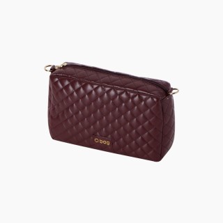 Підкладка O bag glam наппа з ефектом ромби Бордо/Золото