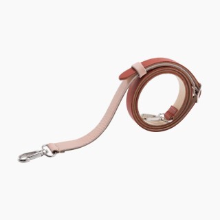 Ручка через плече без кліпс довга екошкіра Корал / Рожевий