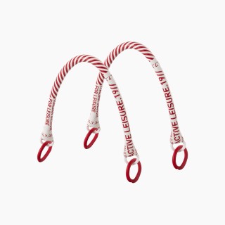 Короткі ручки з орнаментом "athleisure" Червоний