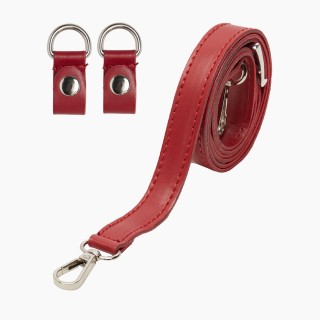 Ремінець з кліпсами ультратонкий Багряно-червоний