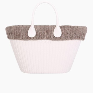 Манжет O bag knit стрижена вовна Бежево-сірий