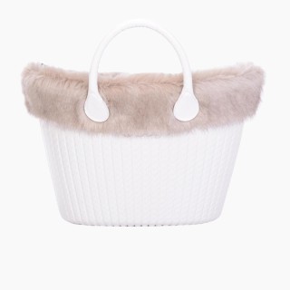 Манжет O bag knit mini лисиця Бежево-сірий