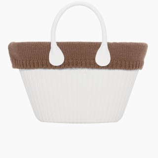 Манжет O bag knit mini стрижена вовна Бежево-сірий