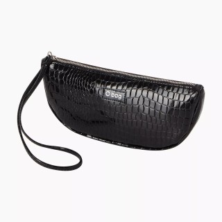 O bag Lips з текстурою кроко Чорний