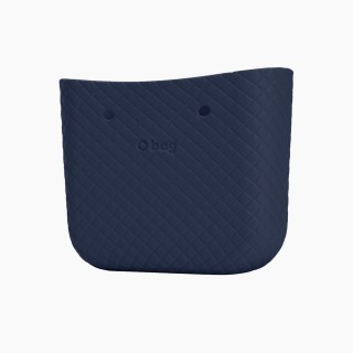 Корпус O bag mini з текстурою ромби Темно-синій