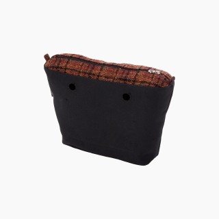 Підкладка O bag mini тартан Охра, Чорний