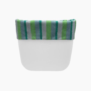 Манжет O bag mini з орнаментом "смужки люрекс" Блакитний