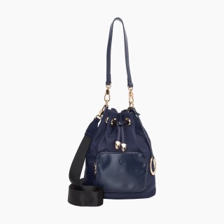 O bag Pom Pon нейлон Темно-синя