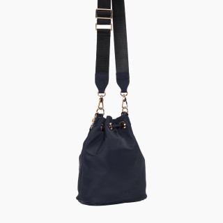 O bag Pom Pon нейлон Темно-синя