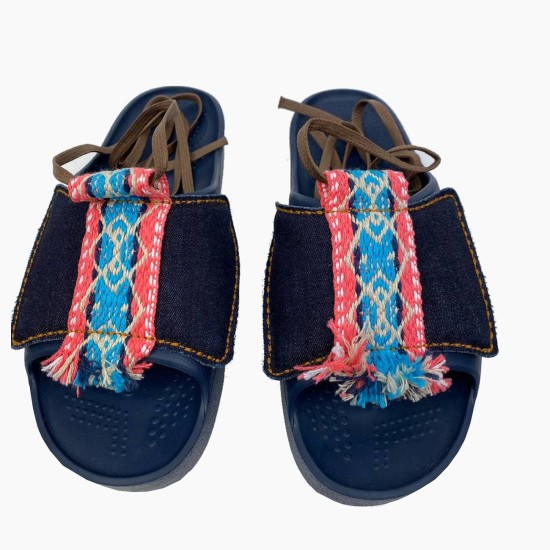 Накладка на O shoes із зав'язками Синя