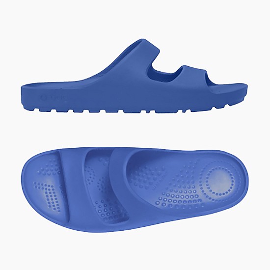 Шльопанці O shoes на низькій платформі жіночі Синій Шльопанці O shoes на низькій платформі жіночі Синій
