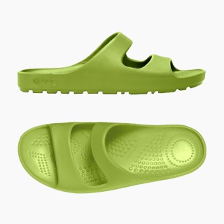 Шльопанці O shoes на низькій платформі жіночі Яблуко