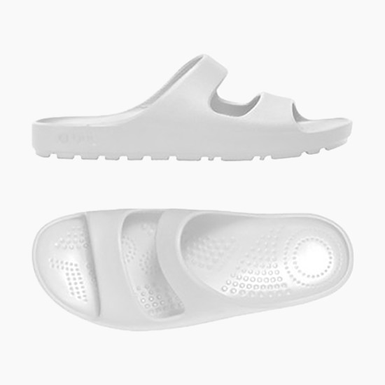 Шльопанці O shoes на низькій платформі чоловічі Білий