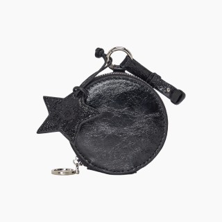 Монетниця Agatha PU металік Чорна