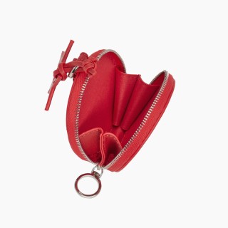 Монетниця Agatha PU наппа Багряно-червона